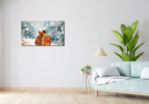 Obraz 90x50cm Razem w Śniegu na Arena.pl