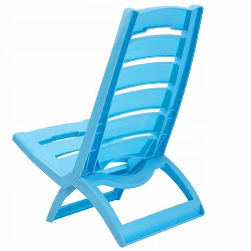 KRZESŁO PLAŻOWE SKŁADANE PLASTIKOWE KRZESEŁKO MOCNE TURYSTYCZNE LEŻAK FOTEL na Arena.pl