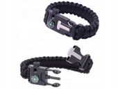 BRANSOLETKA SURVIVAL 5w1 PARACORD KRZESIWO KOMPAS