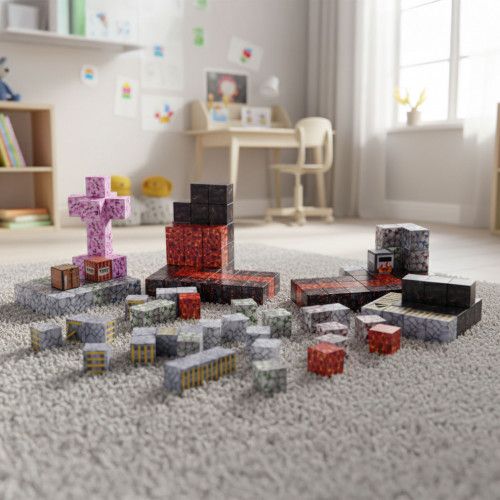 KLOCKI MAGNETYCZNE 160 ELEMENTÓW DLA DZIECI 3+ LAT KREATYWNE na Arena.pl