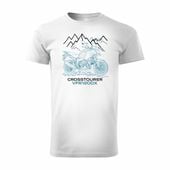 Koszulka z motocyklem Honda VFR1200X VFR 1200 X Crosstourer męska biała REGULAR L