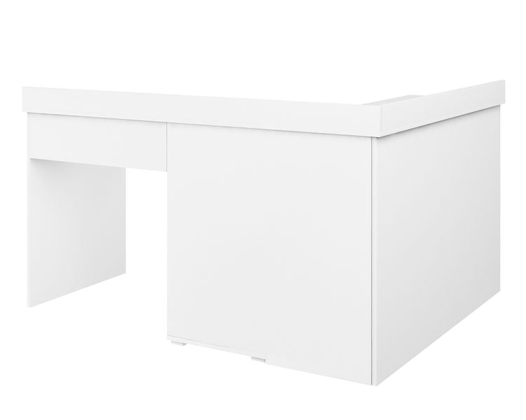 biurko narożne MICHAŁ III BIAŁY duże szkolne dziecięce biurowe zdjęcie 5