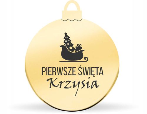 Bombka z imieniem imię srebrna złota napis grawer na Arena.pl