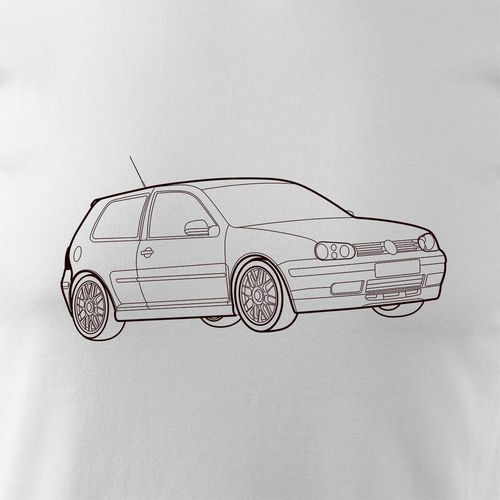Koszulka VW Golf 4 z samochodem Golf 4 męska biały REGULAR XL na Arena.pl