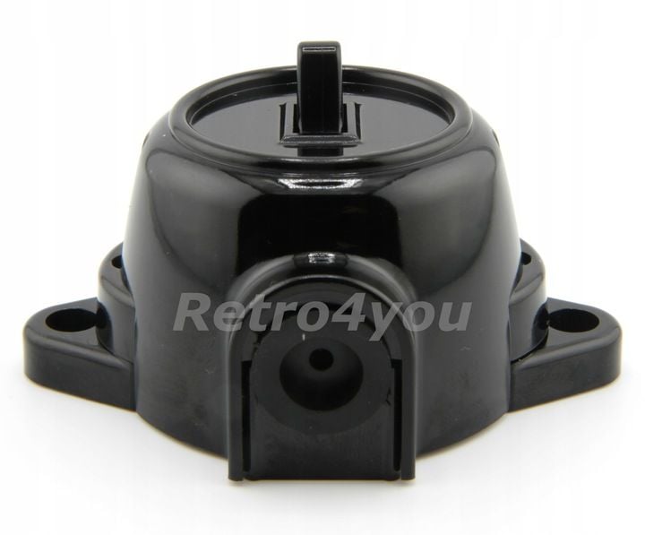 Włącznik czarny retro loft PRL zdjęcie 5