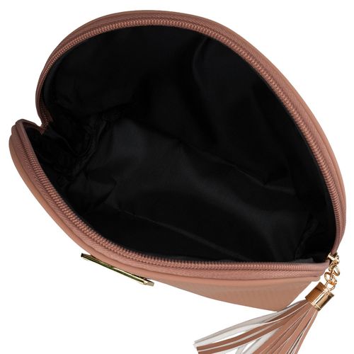 kosmetyczka z materiału syntetycznego w beżowym kolorze, jednokomorowa na Arena.pl