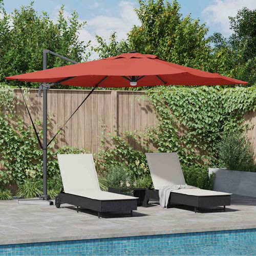 Parasol Roma Czerwony 286 x 285 x 270 cm Aluminium, Poliester na Arena.pl