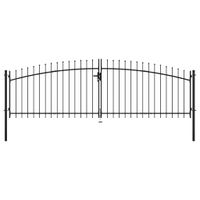 Brama dwuskrzydłowa z grotami, 400 x 175 cm