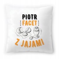 Poduszka Dla Piotra Na Urodziny Ze Zdjęciem Na Prezent Biała 40X40 Cm