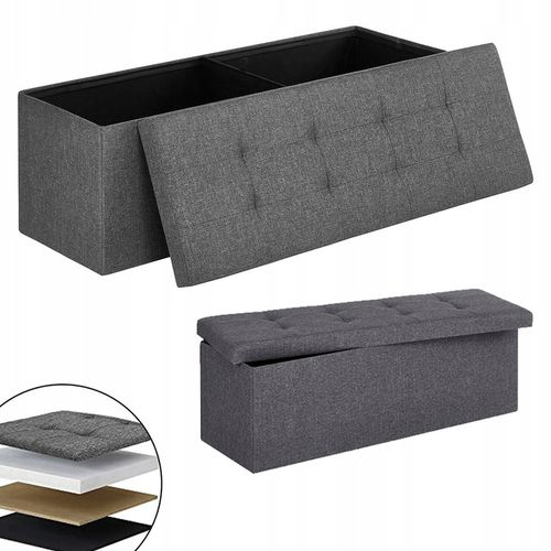 Skrzynia TAPICEROWANA siedzisko z pojemnikiem PUFA pikowana na Arena.pl