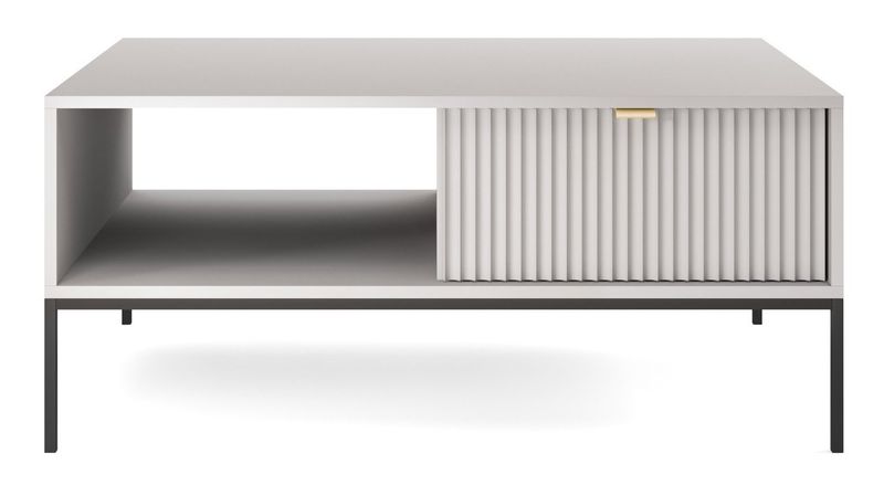 Stolik Delicious ryflowany szary zdjęcie 1