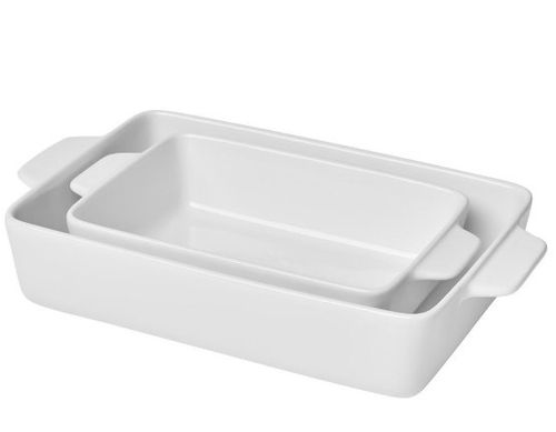 Formy do pieczenia ceramiczne 2 szt białe zapiekanka na Arena.pl