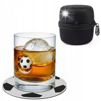 Szklanka do whisky z piłką i podkładka piłka