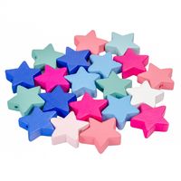Drewniane gwiazdki GWIAZDA 20mm mix 20szt.