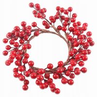 Wianek ozdobny 25 cm czerwony