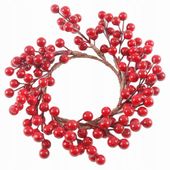 Wianek ozdobny 25 cm czerwony