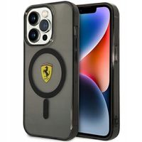 Etui Ferrari Translucent MagSafe na iPhone 14 Pro - czarne