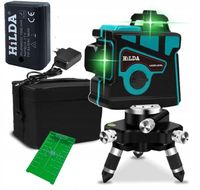HILDA POZIOMICA 3D 12 LINII LASER KRZYŻOWY SAMOPOZIOMUJĄCY NIWELATOR TARCZA
