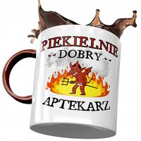 Kubek Bordowy Dla Aptekarza Piekielnie Dobry Z Nadrukiem Ze Zdjęciem