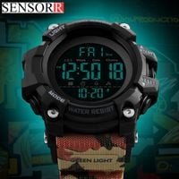 WOJSKOWY ZEGAREK MĘSKI WSTRZĄSOODPORNY WODOODPORNY DUŻY EKRAN LED SENSORR