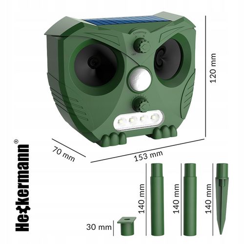 ODSTRASZACZ ULTRADŹWIĘKOWY ZWIERZĄT GRYZONI KOTÓW PSÓW DZIKÓW PTAKÓW na Arena.pl
