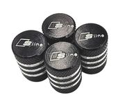 S-line AUDI nakrętki na wentyle ALUMINIOWE kapturki AUDI wentylki 4szt.