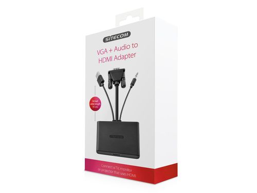 Sitecom CN-352 przejściówka VGA HDMI + USB 2.0 + 3.5 mm Czarny na Arena.pl