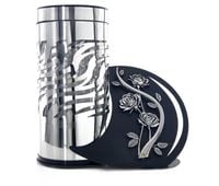 ZNICZ METALOWY SOLARNY Paris Florence SREBRNY FOTOWOLTAICZNY 23 cm