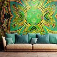 Fototapeta - Mandala: Szmaragdowy fantazja 350x245