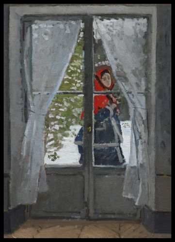 Plakat 50x70cm The Red Kerchief, Monet Vintage do Salonu na Arena.pl