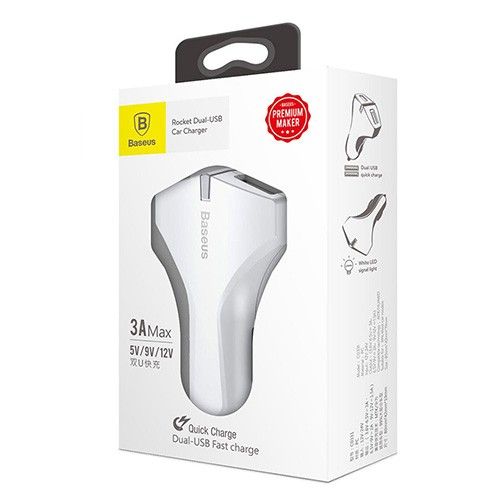Ładowarka BASEUS Small Rocket 2x USB QC na Arena.pl