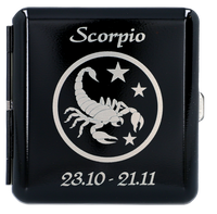 Papierośnica z Grawerem Znaku Zodiaku Skorpion