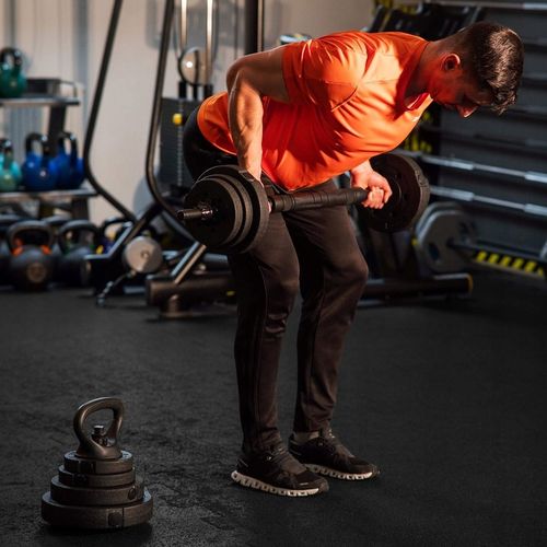 Hantle regulowane bitumiczne zestaw hantli ćwiczeń 2x10kg gryf+ kettle 20kg na Arena.pl