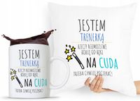 Zestaw Poduszka + Kubek Prezent Dla Trenera Z Nadrukiem Ze Zdjęciem