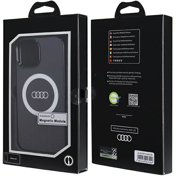 Etui Audi do iPhone 15, iPhone 14, iPhone 13, Czarny, MagSafe zdjęcie 7