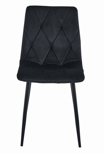 Krzesło LIBRA - czarny aksamit / nogi czarne x 1 zdjęcie 2
