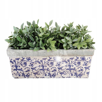 Postarzana doniczka ceramiczna 40 cm Donica na Taras Wzór Portugalski