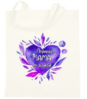 TORBA BAWEŁNIANA PREMIUM NA ZAKUPY Z NADRUKIEM PREZENT DLA MAMY WZORY