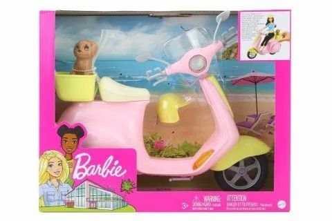 BARBIE SKUTER ZE SZCZENIACZKIEM FRP56 Mattel na Arena.pl