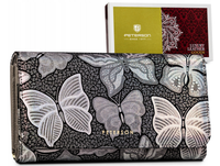 duży portfel damski ze skóry naturalnej na zatrzask - peterson