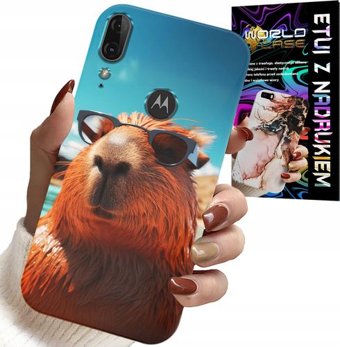 ETUI DO MOTOROLA MOTO E6 PLUS - SŁODKA KAPIBARA, CAPIBARA CASE + SZKŁO na Arena.pl