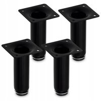 4x NOGA NÓŻKA MEBLOWA CZARNA NÓŻKA POD SZAFKĘ Z REGULACJĄ H10CM