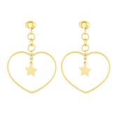 Kolczyki wiszące serce gwiazdka Blueberry