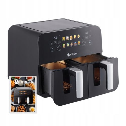 Frytkownica Beztłuszczowa Air Fryer BYRGEN 9L dwukomorowa 2400W na Arena.pl