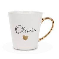 Kubek na Kawę z Imieniem Złote Ucho 300ml Prezent na Dzień Kobiet Urodziny