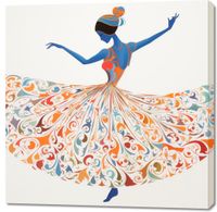 Obraz 100x100cm Wirująca Balerina