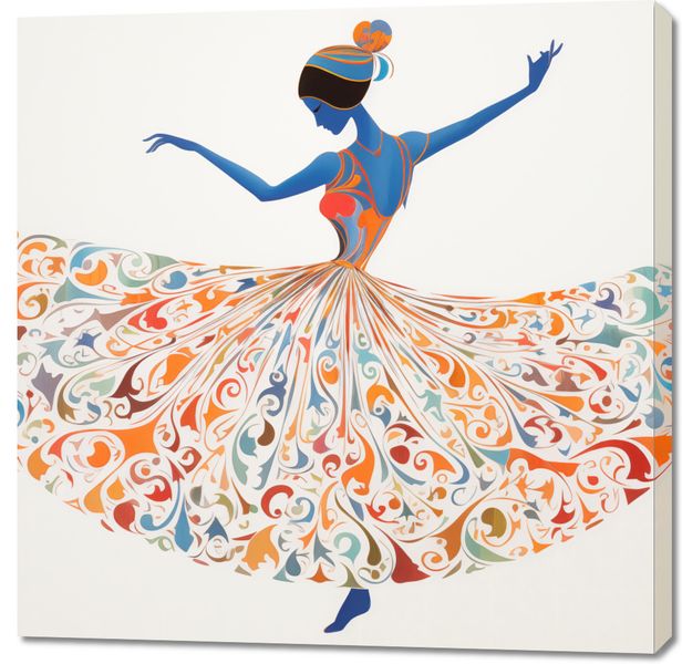 Obraz 100x100cm Wirująca Balerina zdjęcie 1