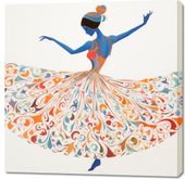 Obraz 100x100cm Wirująca Balerina
