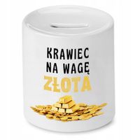 Skarbonka Dla Krawcowej Krawca Na Wagę Złota Z Nadrukiem Ze Zdjęciem