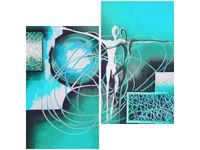 OBRAZ DRUK TAŃCZĄCE POSTACIE NIEBIESKIM